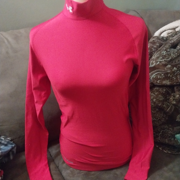 Under Armour Unisex Compression Red Long Sleeve Turtleneck - Picture 1 of 6